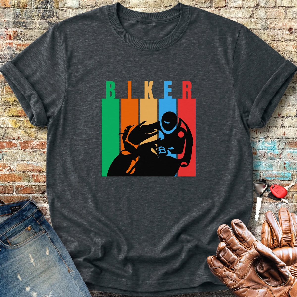 Biker Colours Classic T-Shirt - Dark Heather