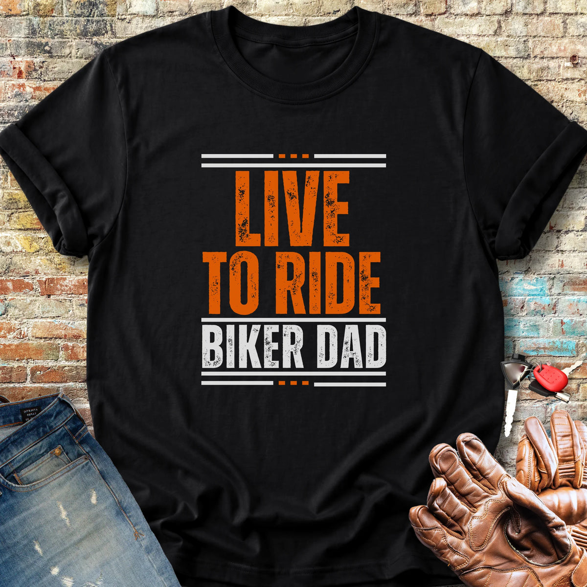 Biker Dad Classic T-Shirt - Black