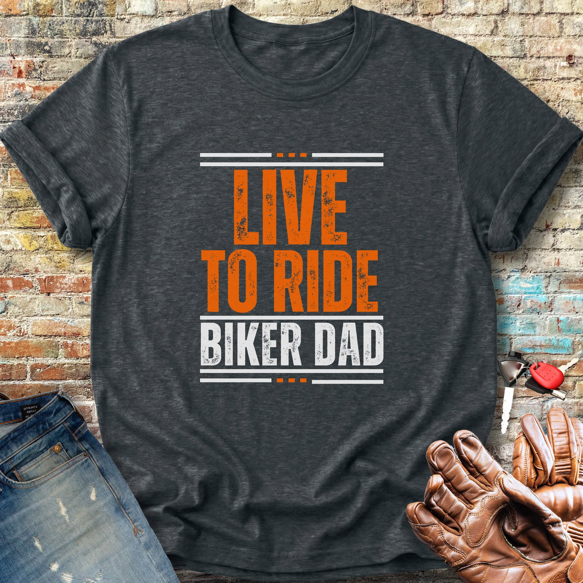 Biker Dad Classic T-Shirt - Dark Heather