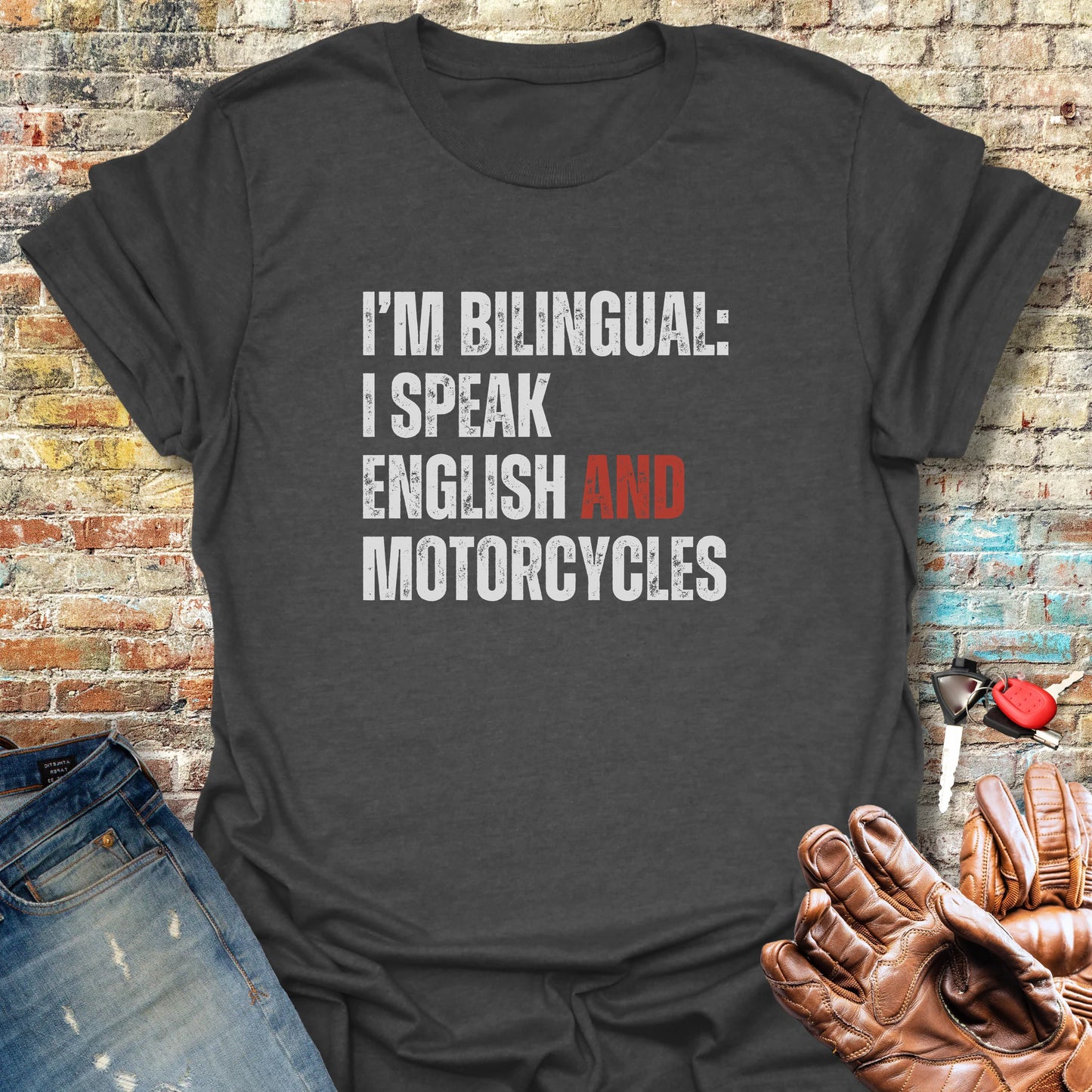 Bilingual English T-Shirt - Dark Heather