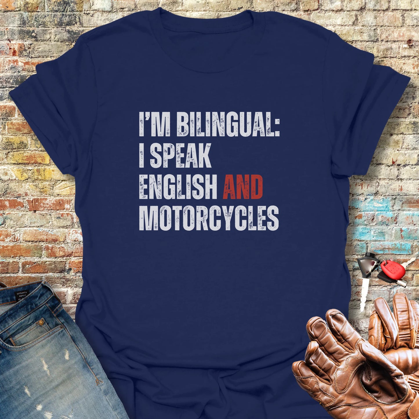 Bilingual English T-Shirt - Navy