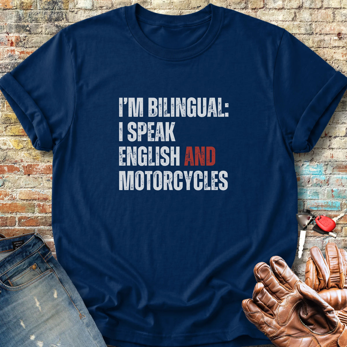 Bilingual English Classic T-Shirt - Navy