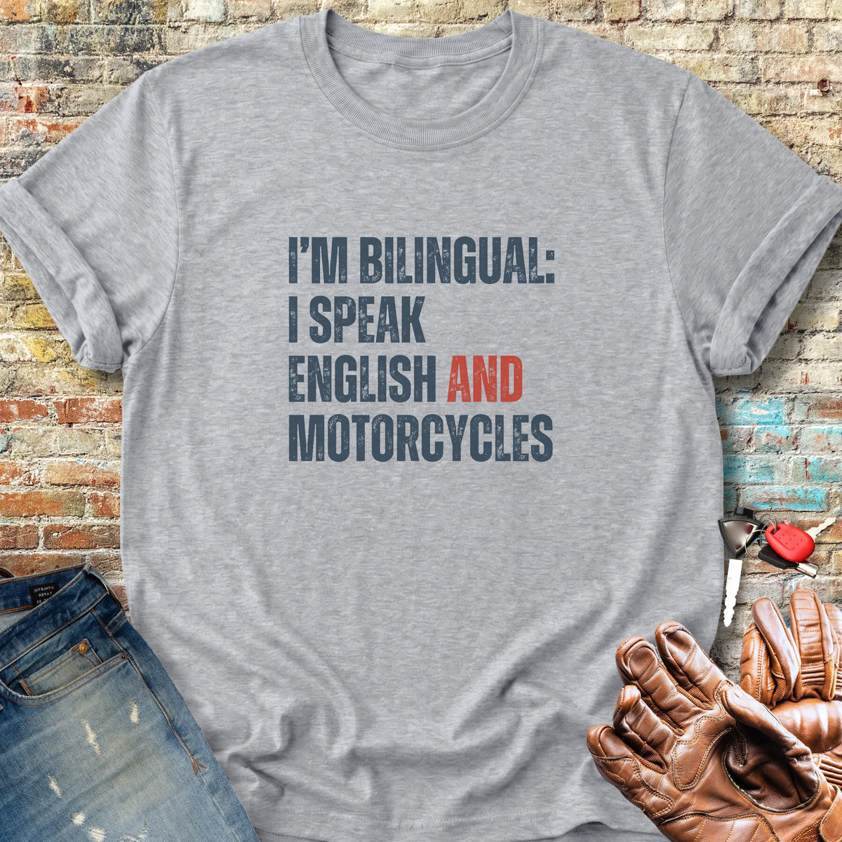 Bilingual English Classic T-Shirt - Sport Grey