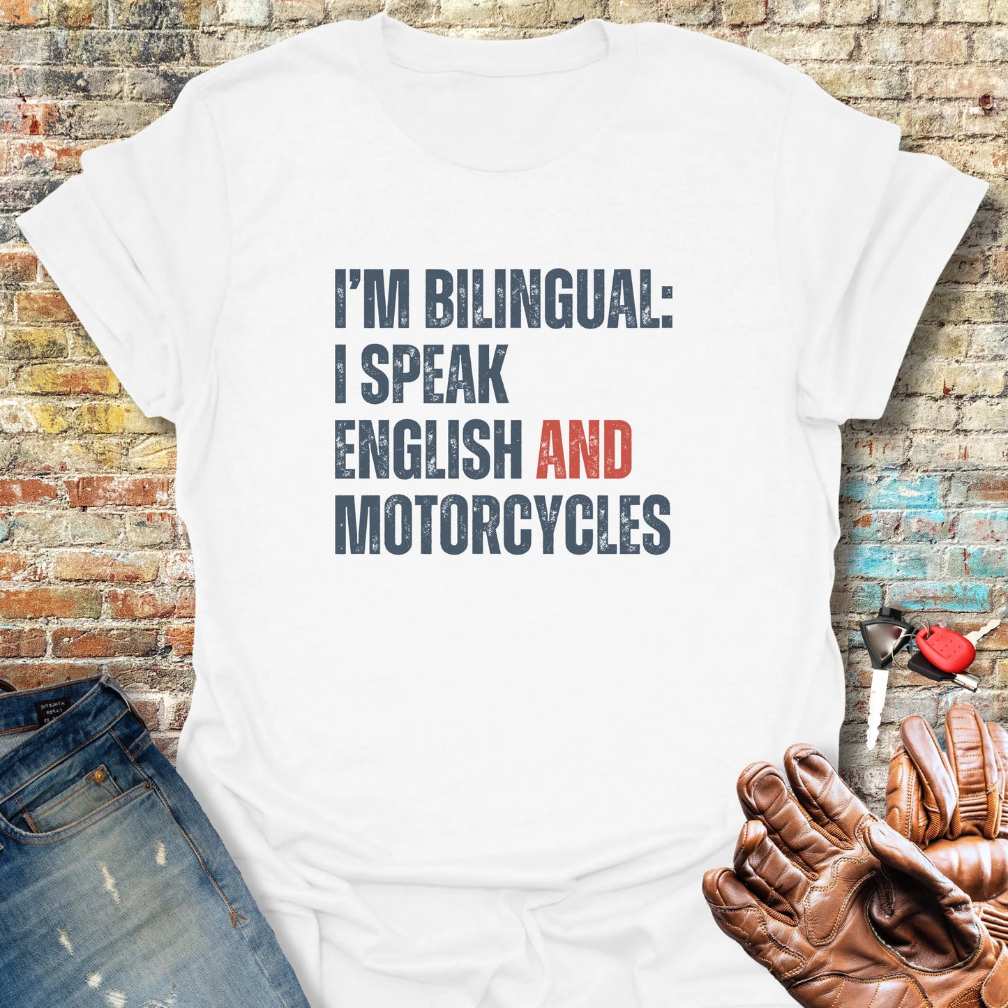 Bilingual English T-Shirt - White