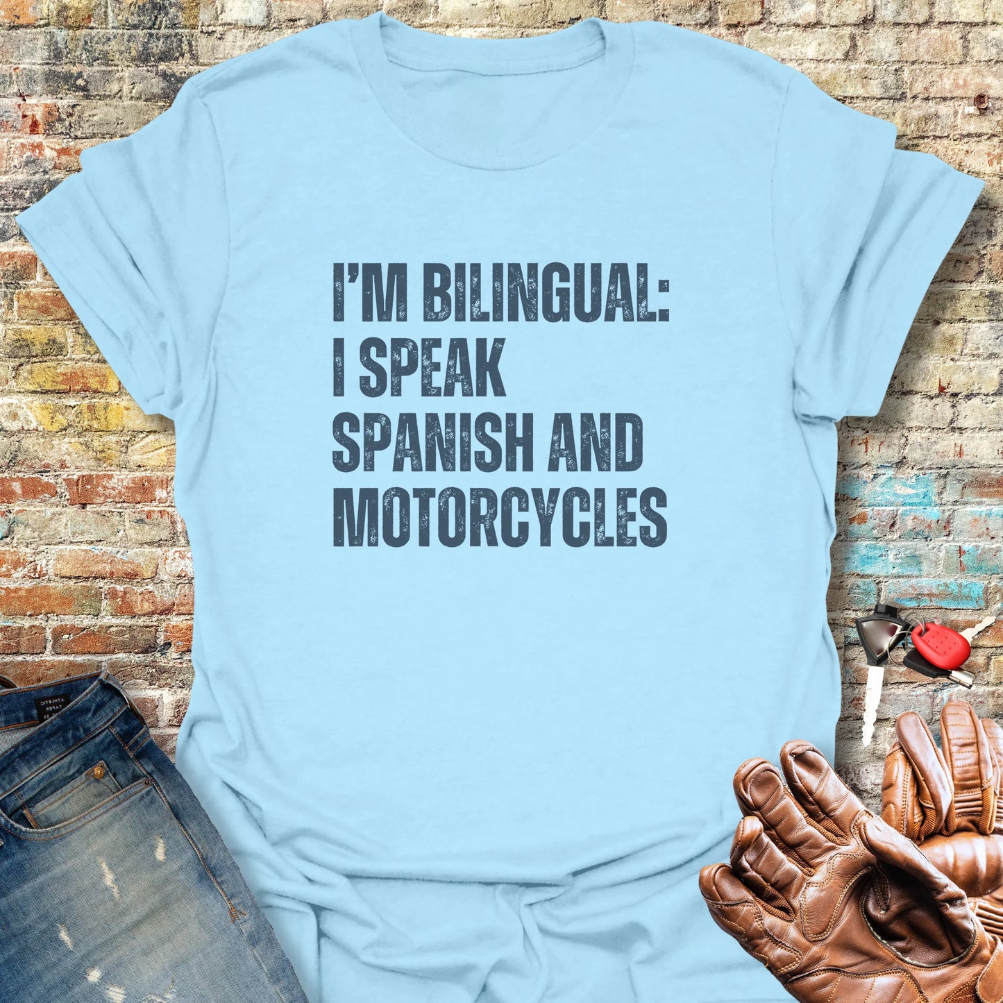 Bilingual Spanish T-Shirt - Light Blue