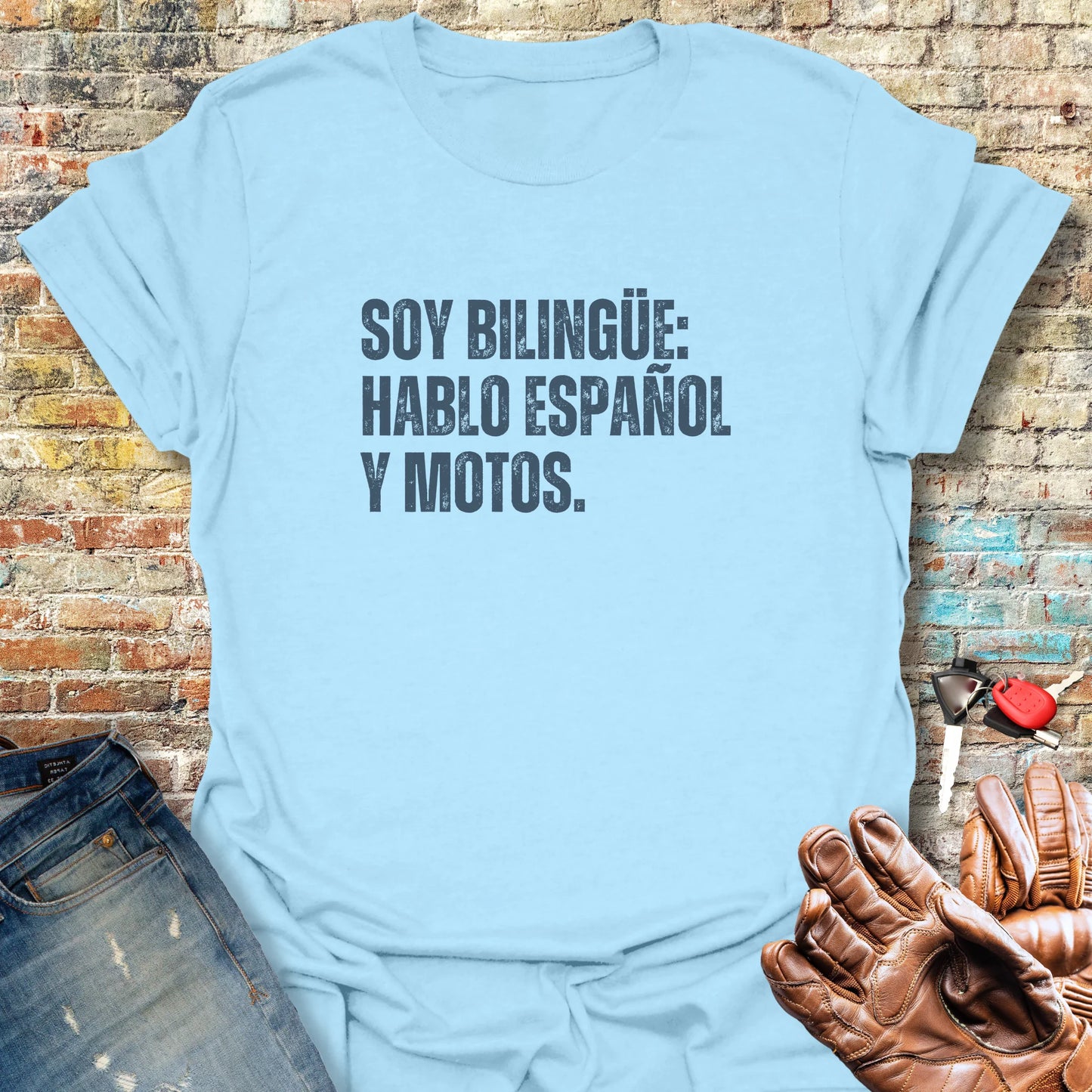 Bilingue Espanol T-Shirt - Light Blue