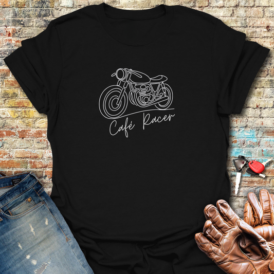 Cafe Racer Line T-Shirt - Black