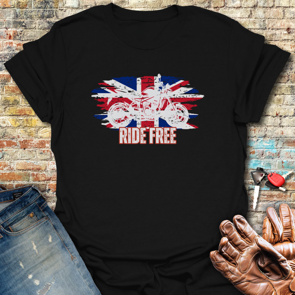 Ride Free Uk T-Shirt - Black