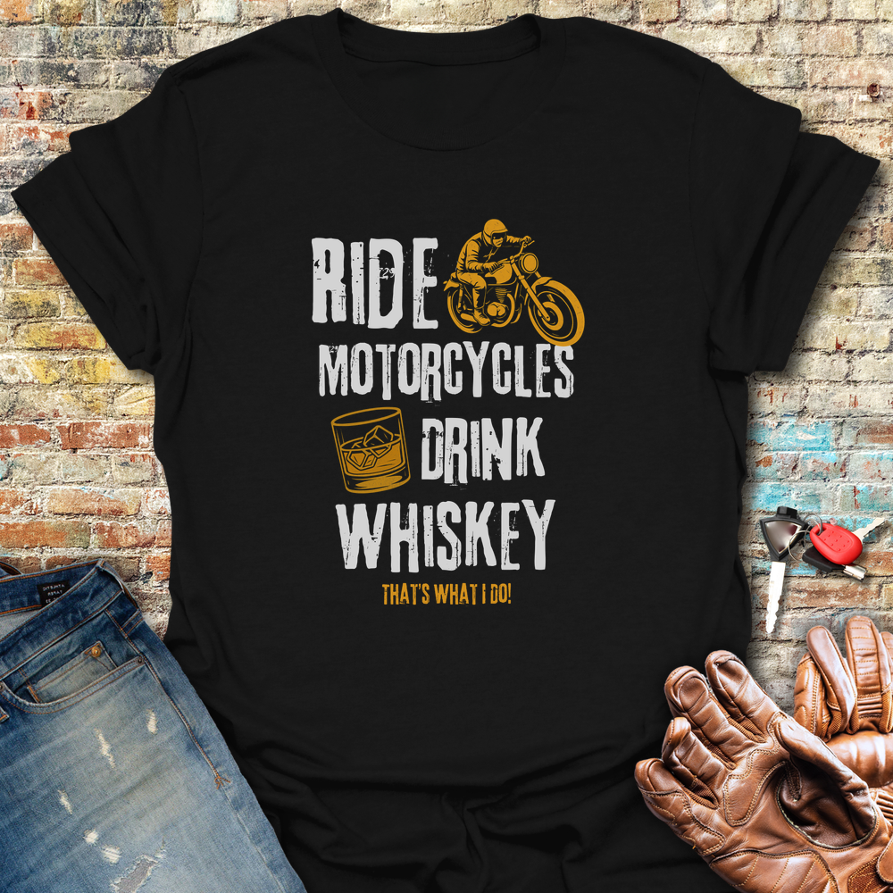 Drink Whiskey T-Shirt - Black