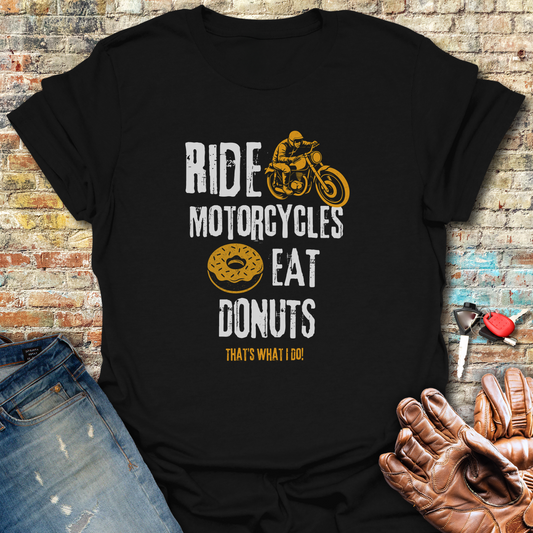 Eat Donuts T-Shirt - Black