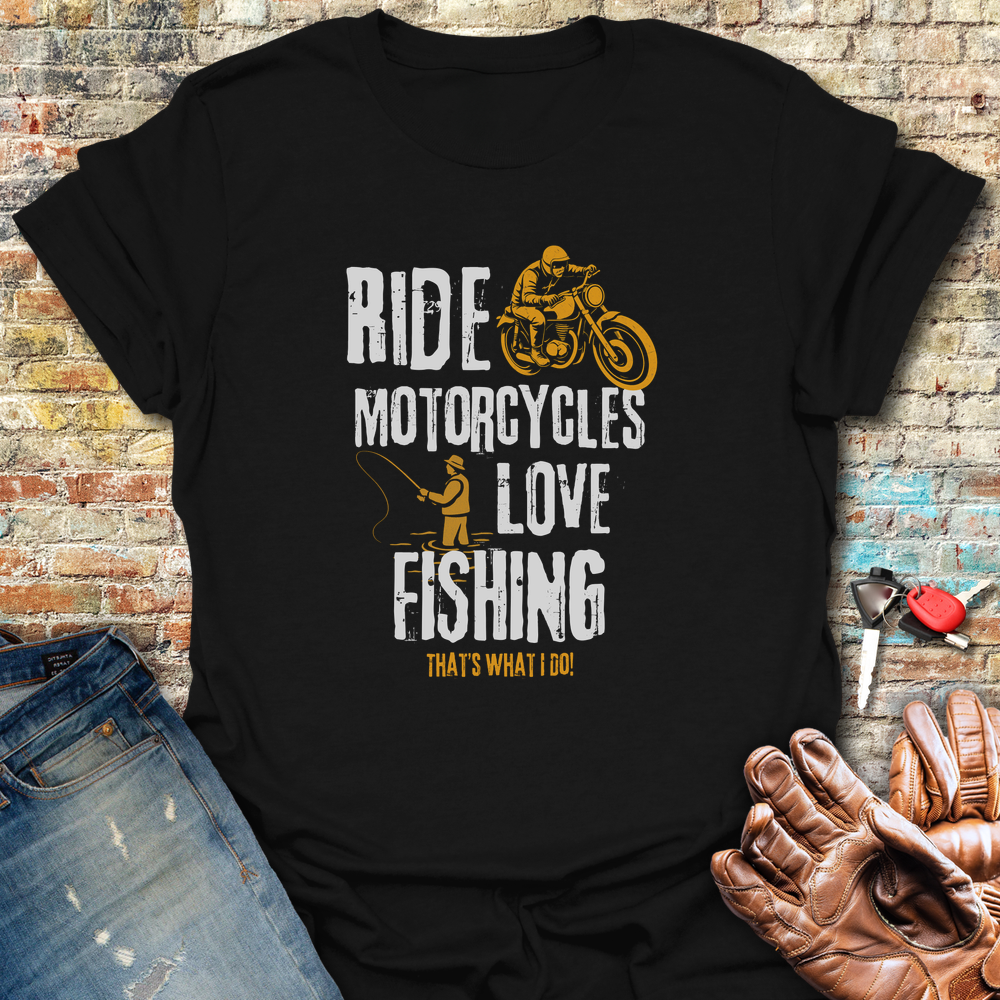 Love Fishing T-Shirt - Black