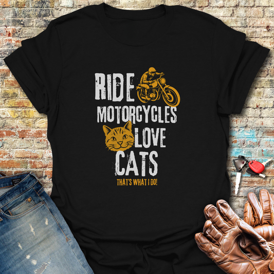 Love Cats T-Shirt - Black