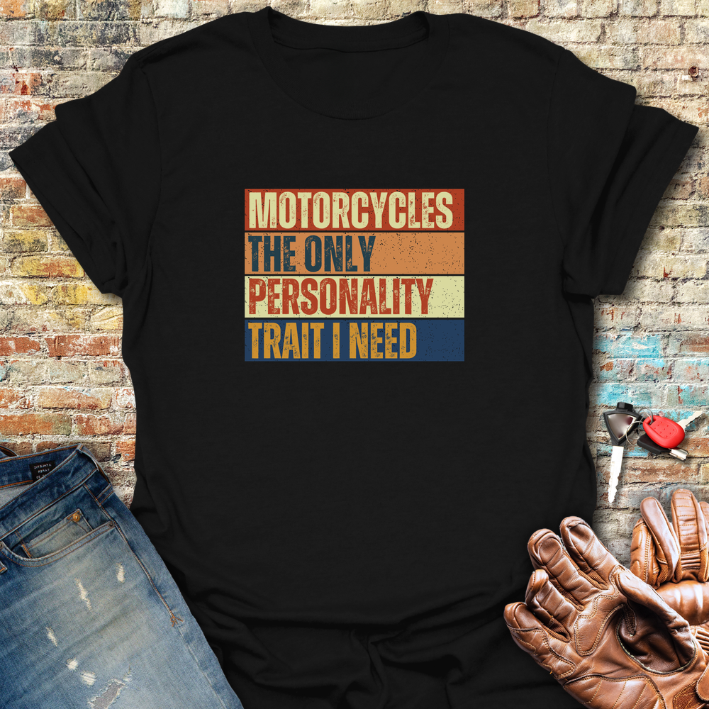 Personality Trait Block T-Shirt - Black