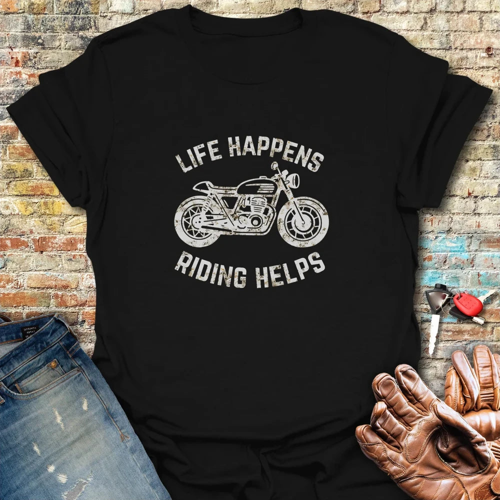 Life Happens T-Shirt - Black