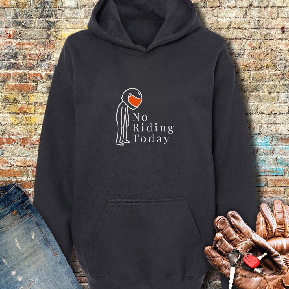 No Riding Hoodie - Black