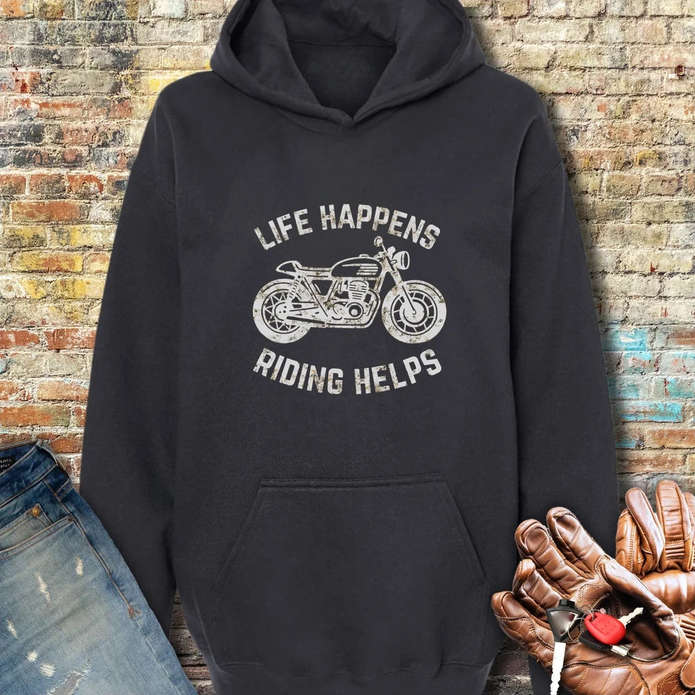 Life Happens Hoodie - Black