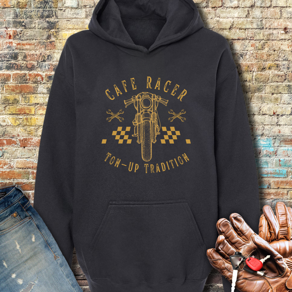 Cafe Racer Ton-Up Hoodie - Black