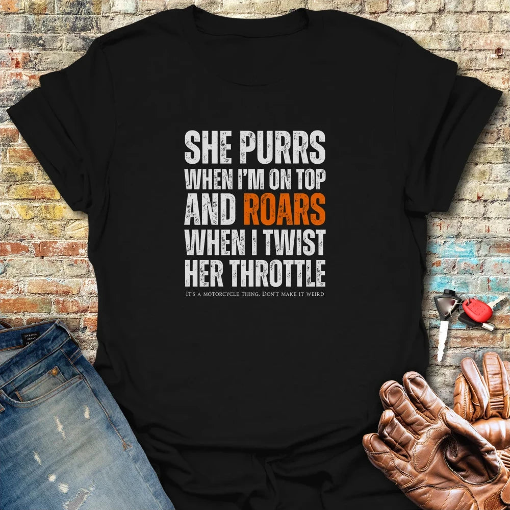 She Purrs T-Shirt - Black