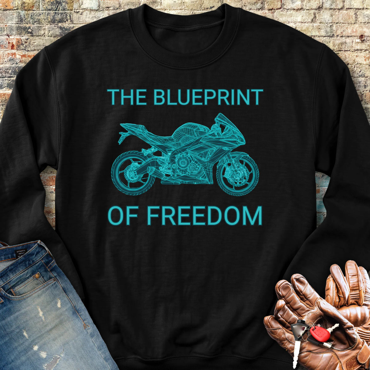 Blueprint Of Freedom Sweatshirt - Black