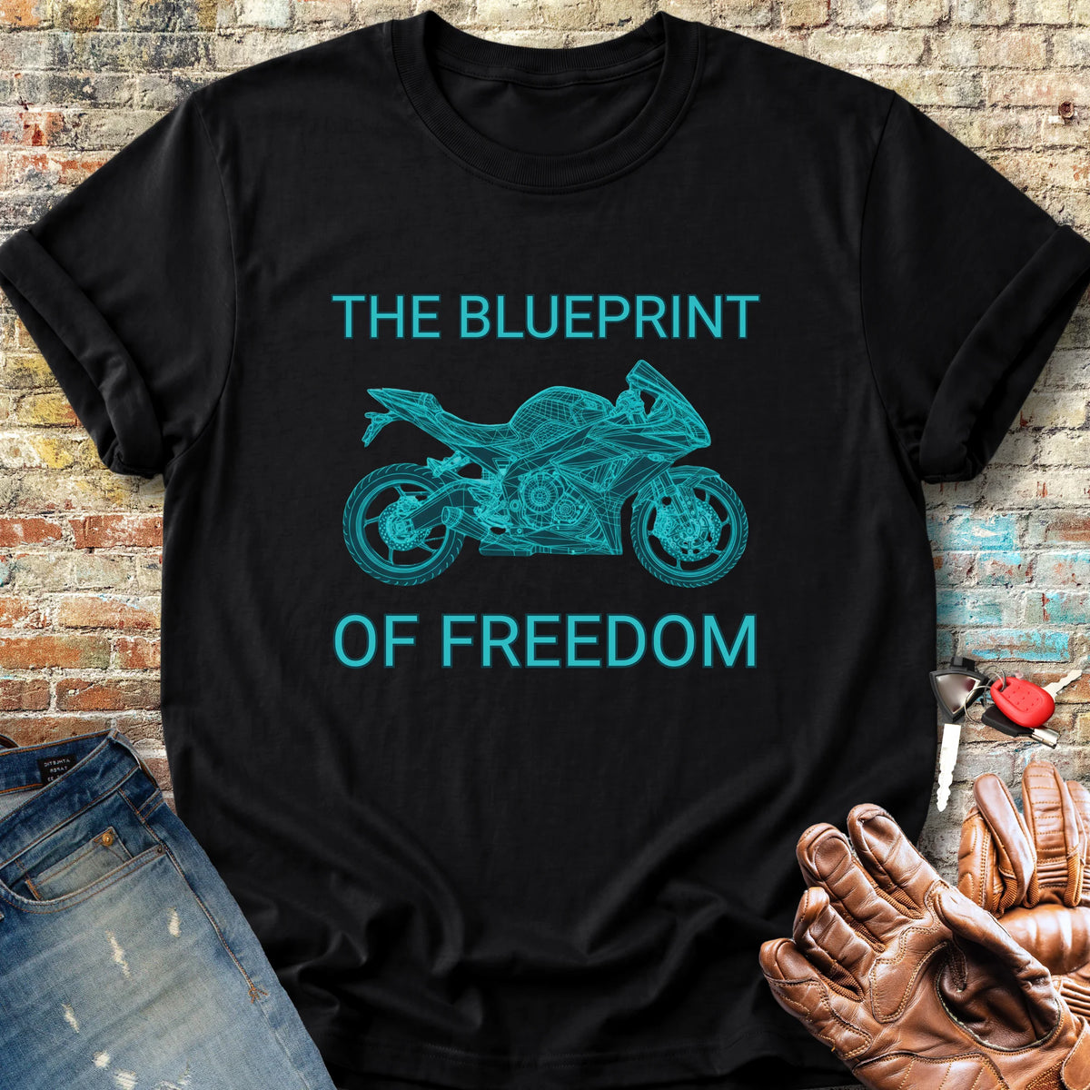 Blueprint Of Freedom Classic T-Shirt - Black