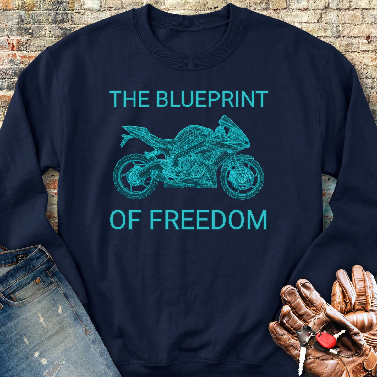 Blueprint Of Freedom Sweatshirt - Navy