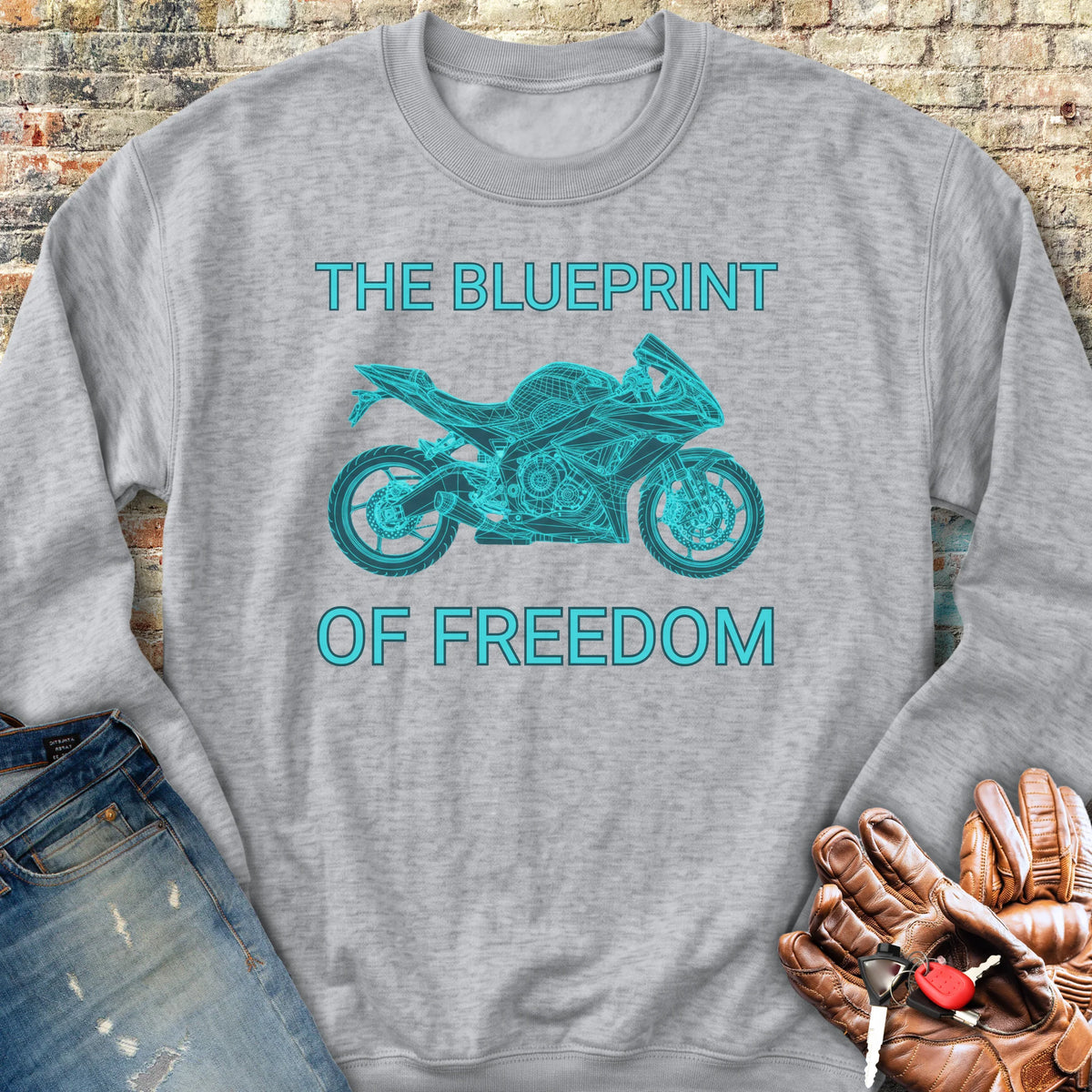 Blueprint Of Freedom Sweatshirt - Sport Grey