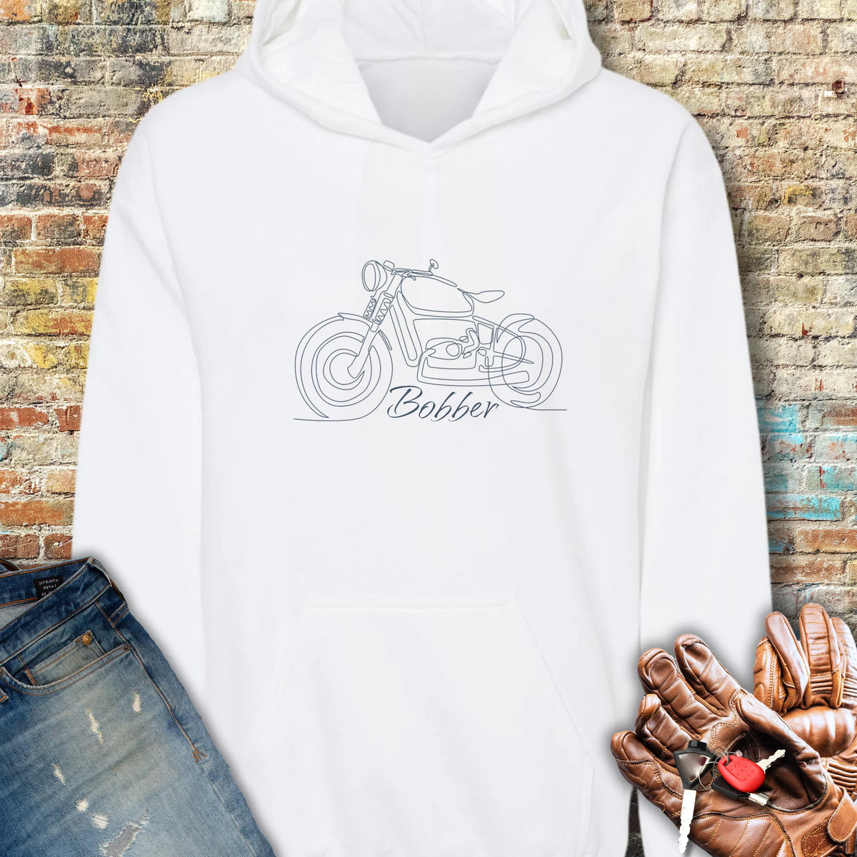 Bobber Line Hoodie - White