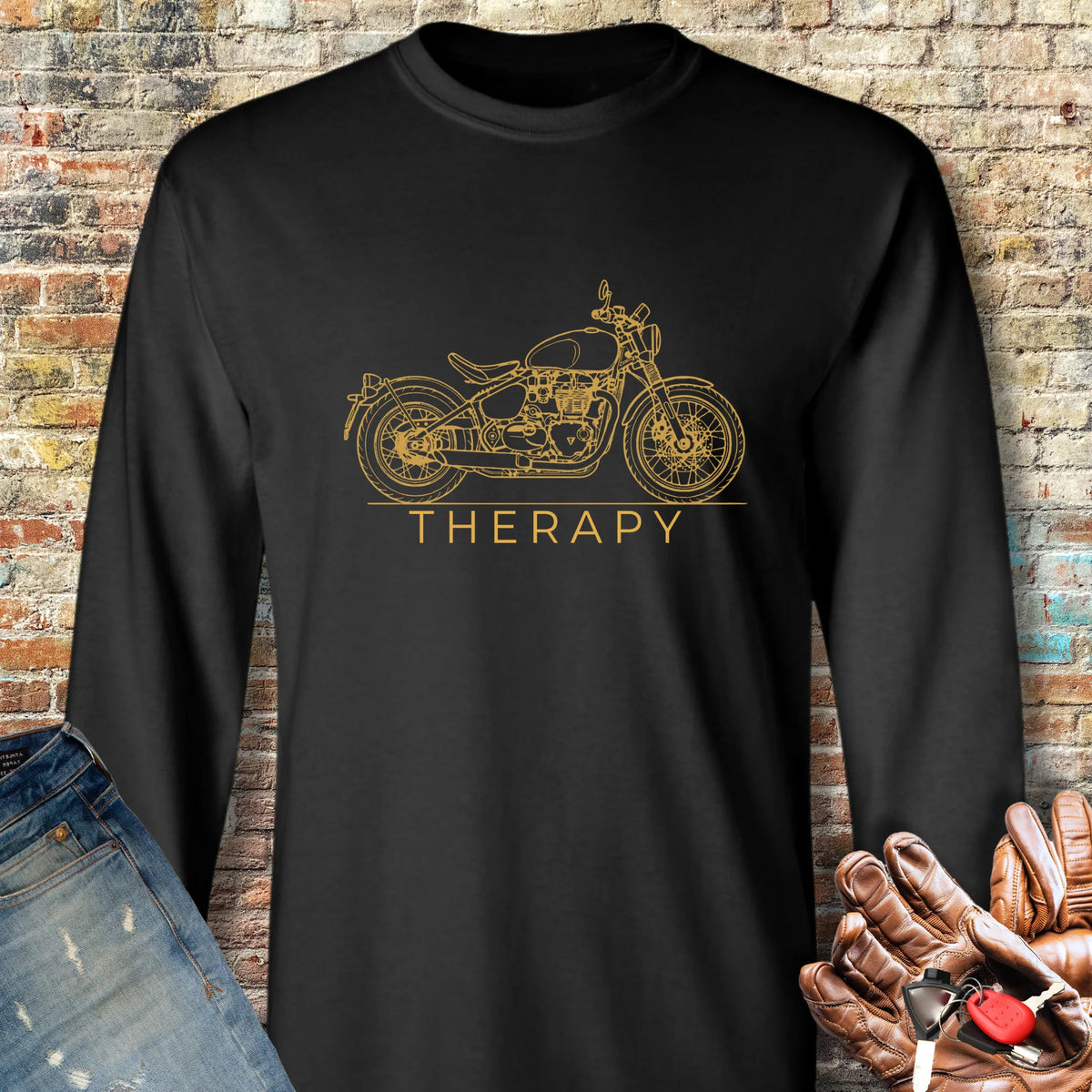 Bobber Therapy Long Sleeve T-Shirt - Black