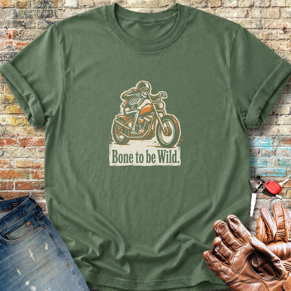 Bone Rider Classic T-Shirt - Military Green