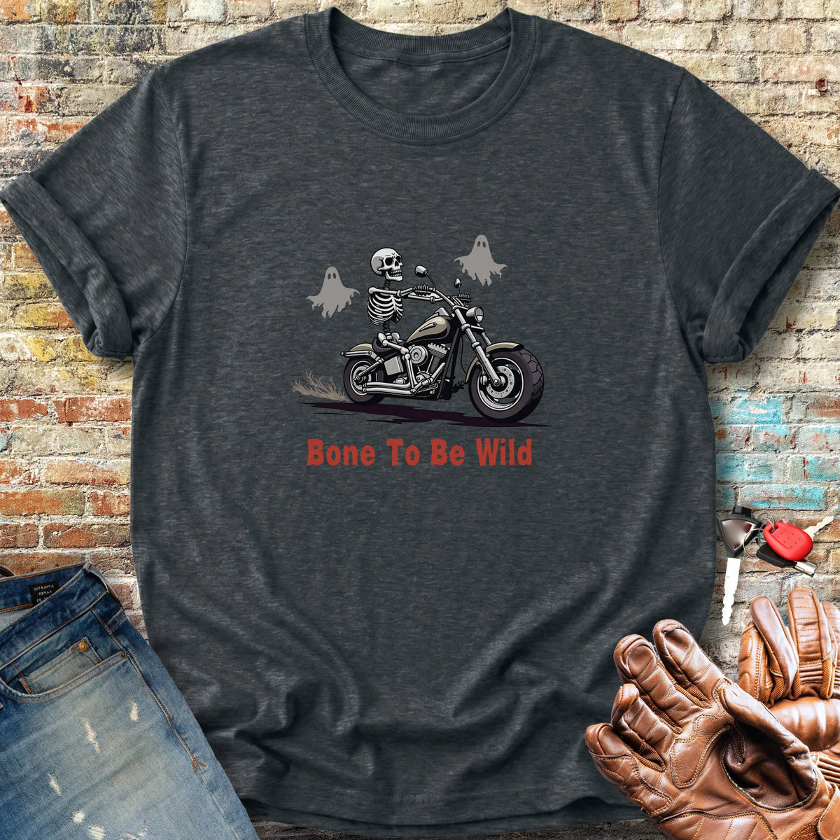 Bone To Be Wild Classic T-Shirt - Dark Heather