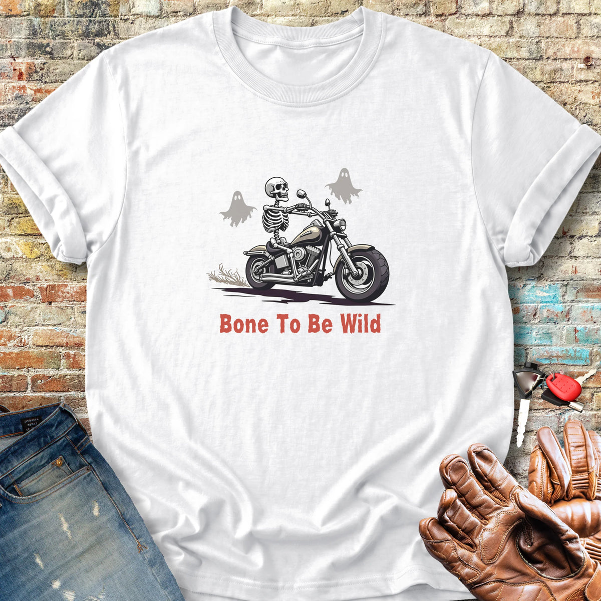 Bone To Be Wild Classic T-Shirt - White