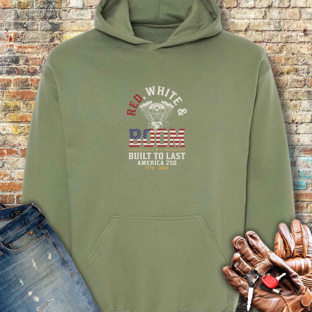 Boom 250 Hoodie - Military Green