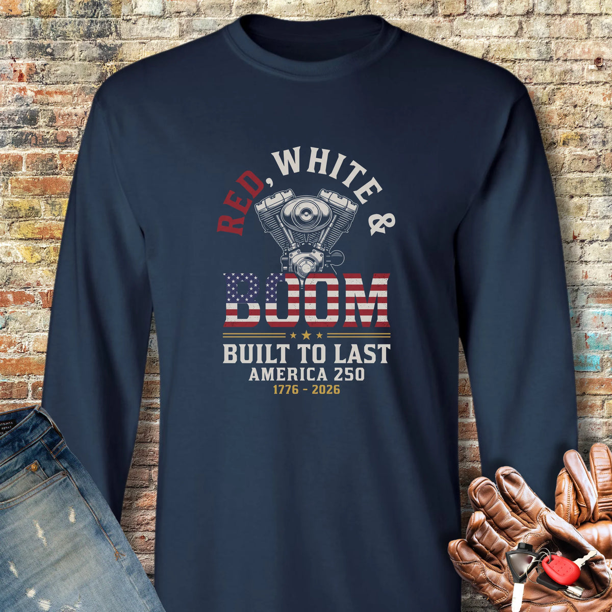 Boom 250 Long Sleeve T-Shirt - Navy
