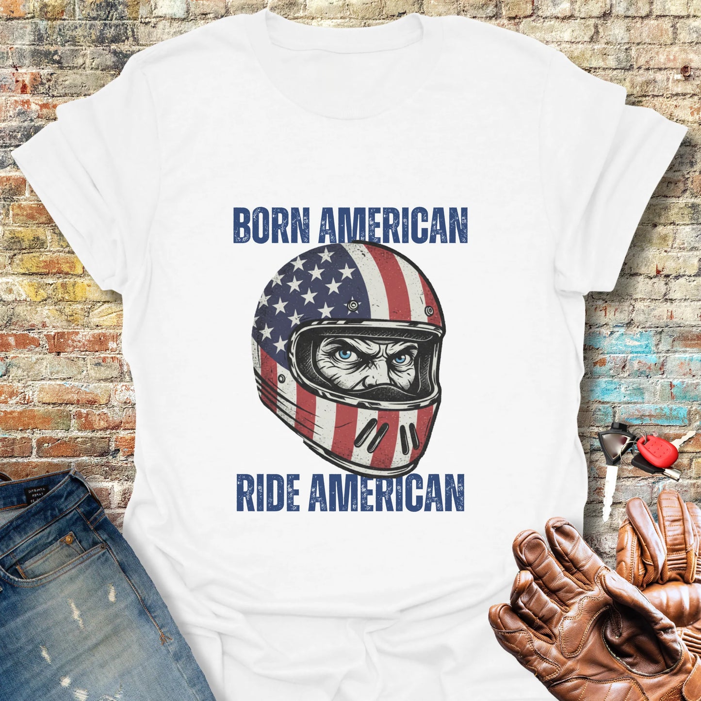 Born American T-Shirt - White