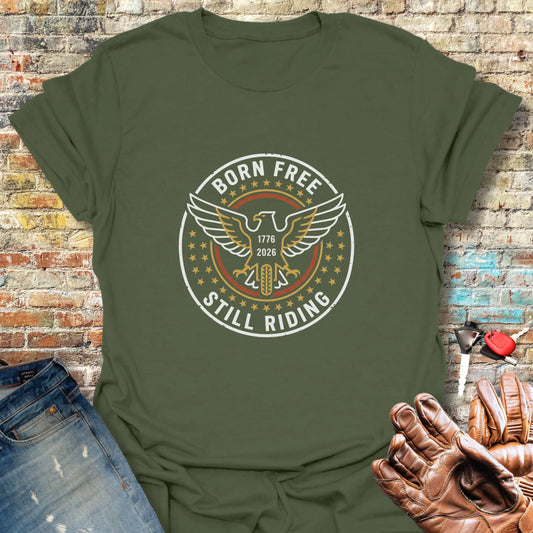 Born Free 250th T-Shirt - Military Green