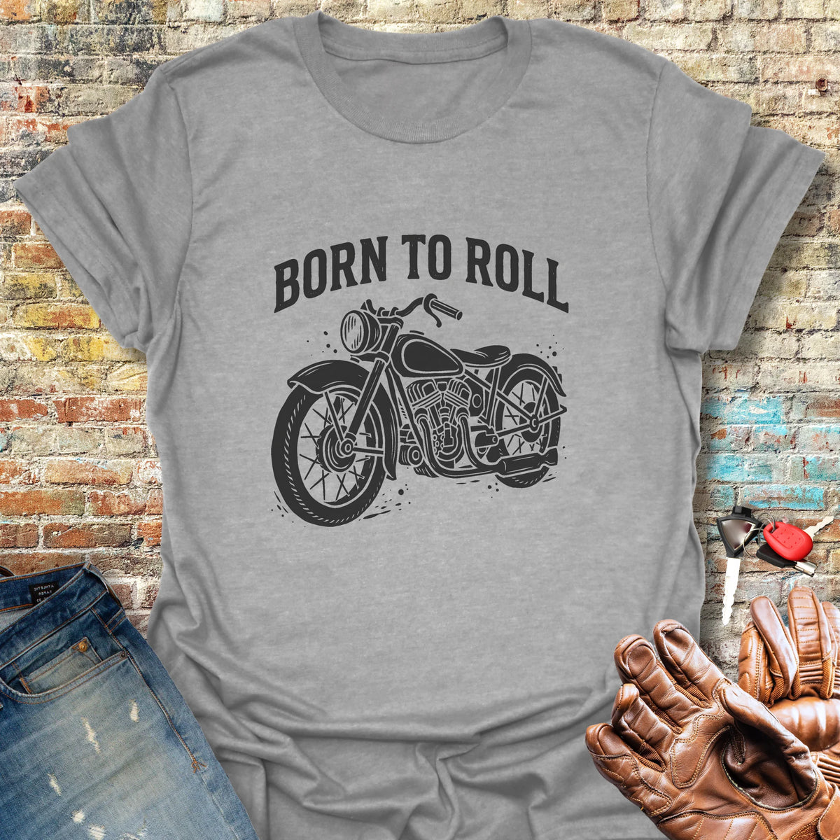 Born to Roll T-Shirt - Sport Grey