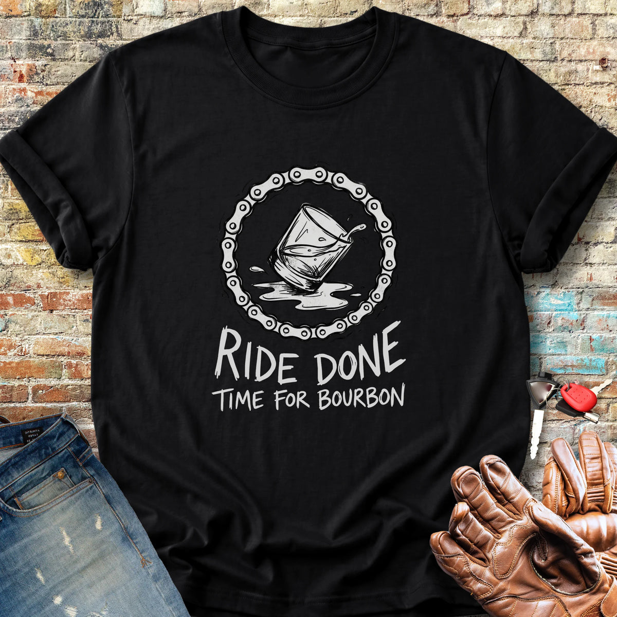 Bourbon Chain Classic T-Shirt - Black