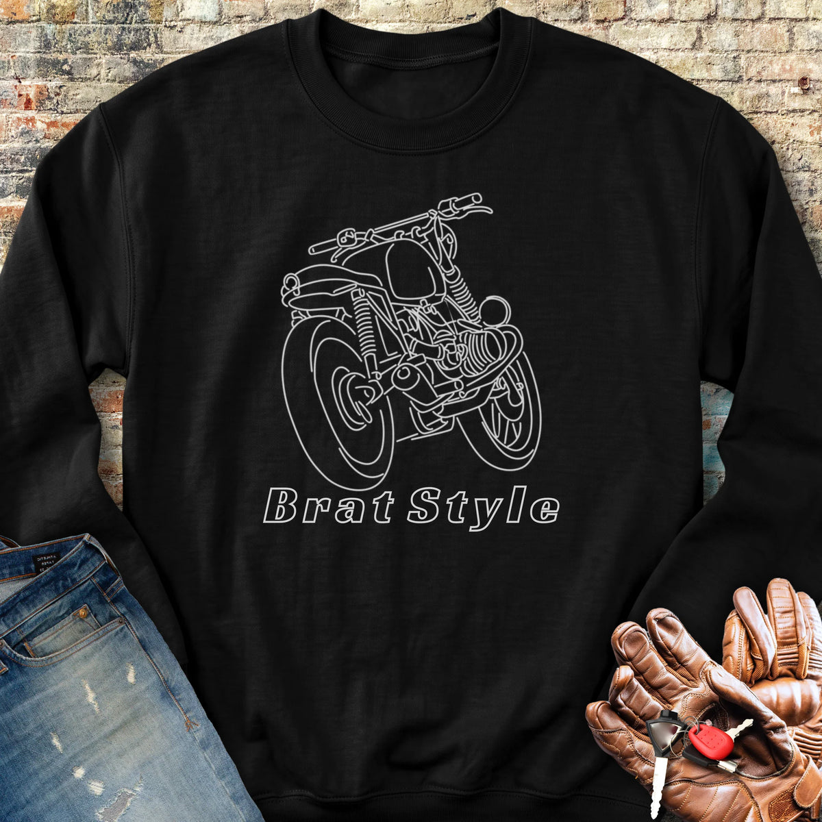 Brat Style Line Sweatshirt - Black