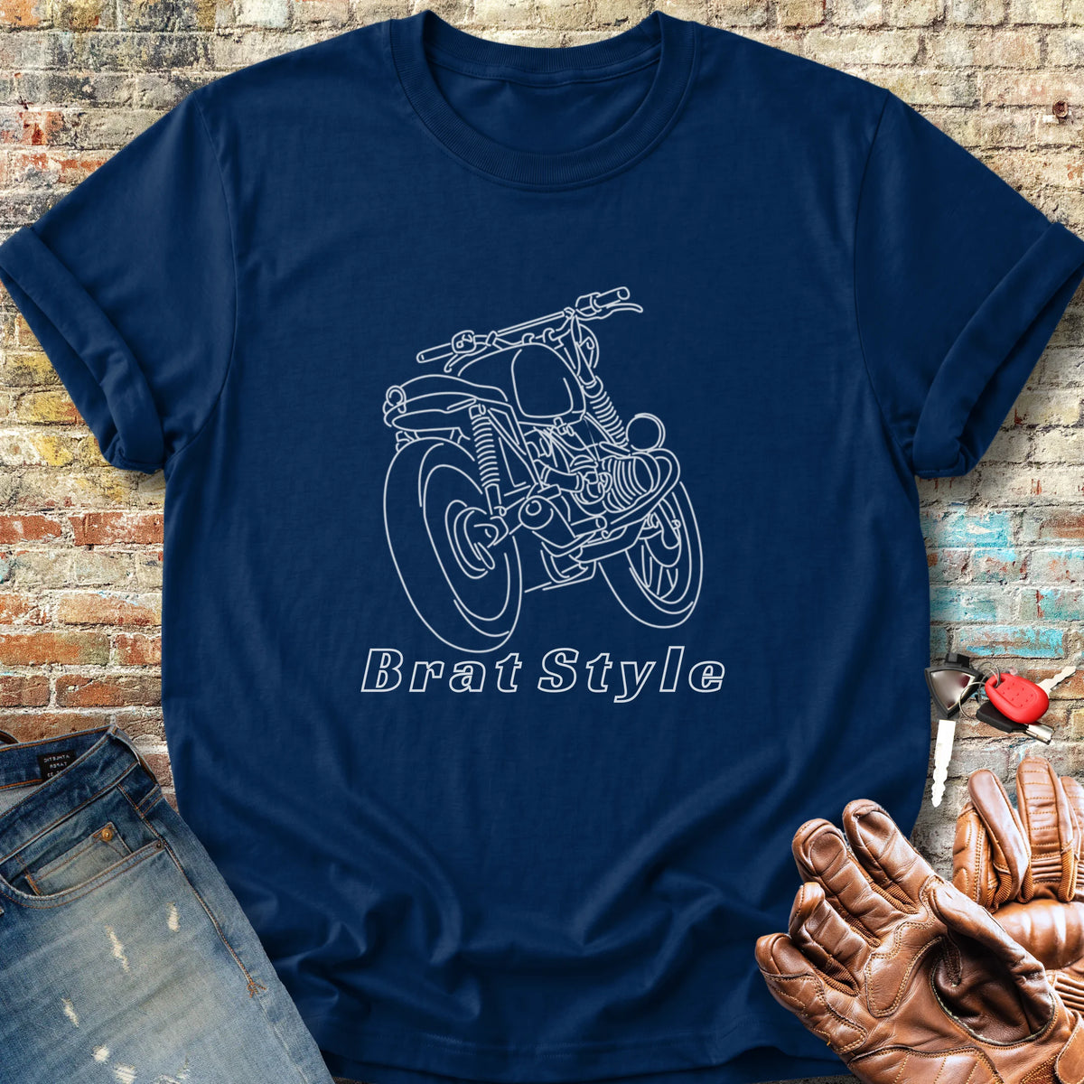 Brat Style Line Classic T-Shirt - Navy