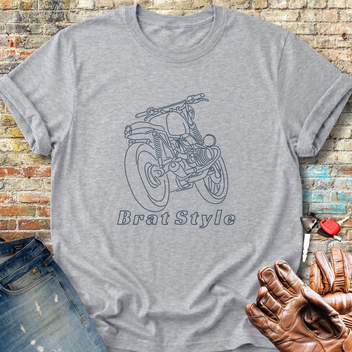 Brat Style Line Classic T-Shirt - Sport Grey