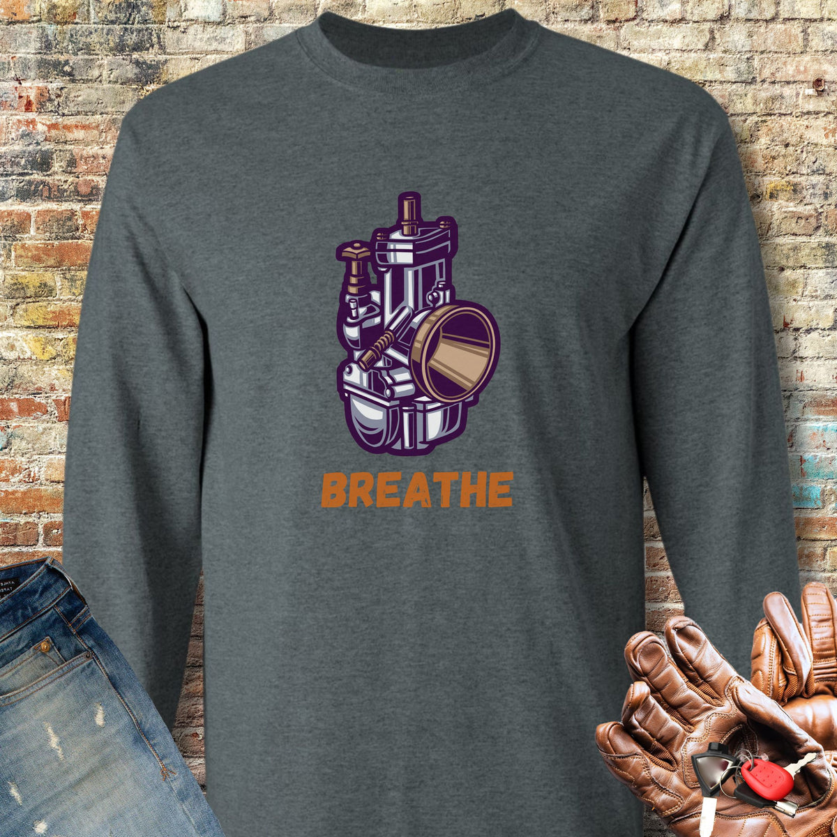Breathe Long Sleeve T-Shirt - Dark Heather
