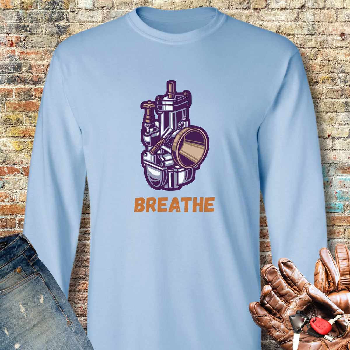 Breathe Long Sleeve T-Shirt - Light Blue