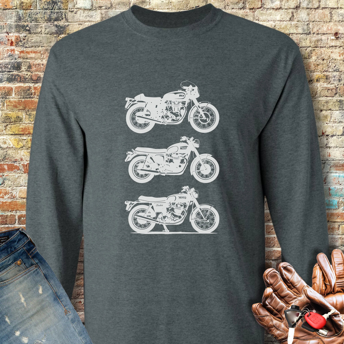 British Classics Long Sleeve T-Shirt - Dark Heather