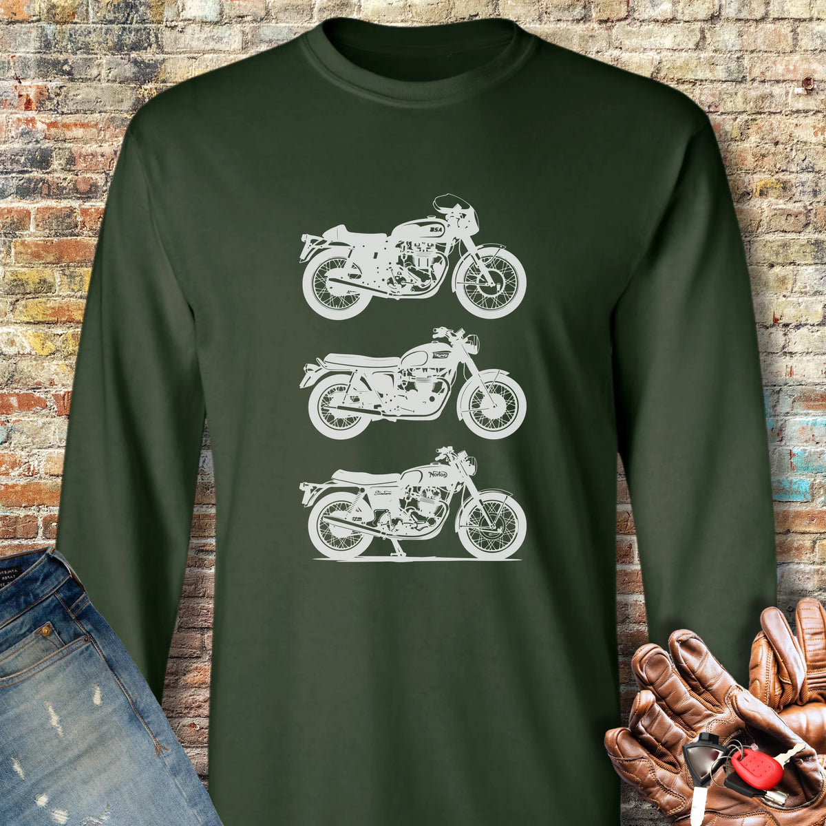 British Classics Long Sleeve T-Shirt - Forest Green