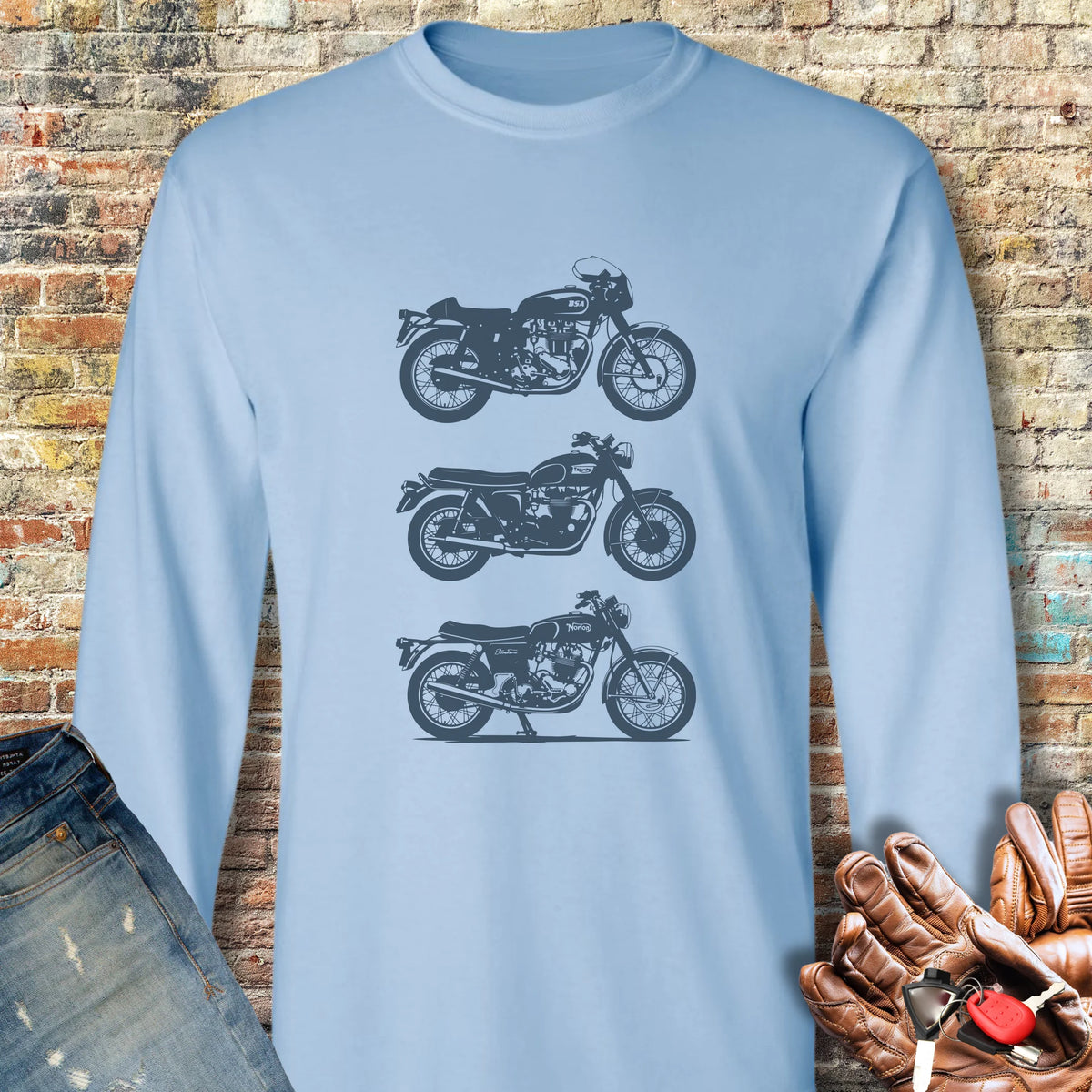 British Classics Long Sleeve T-Shirt - Light Blue