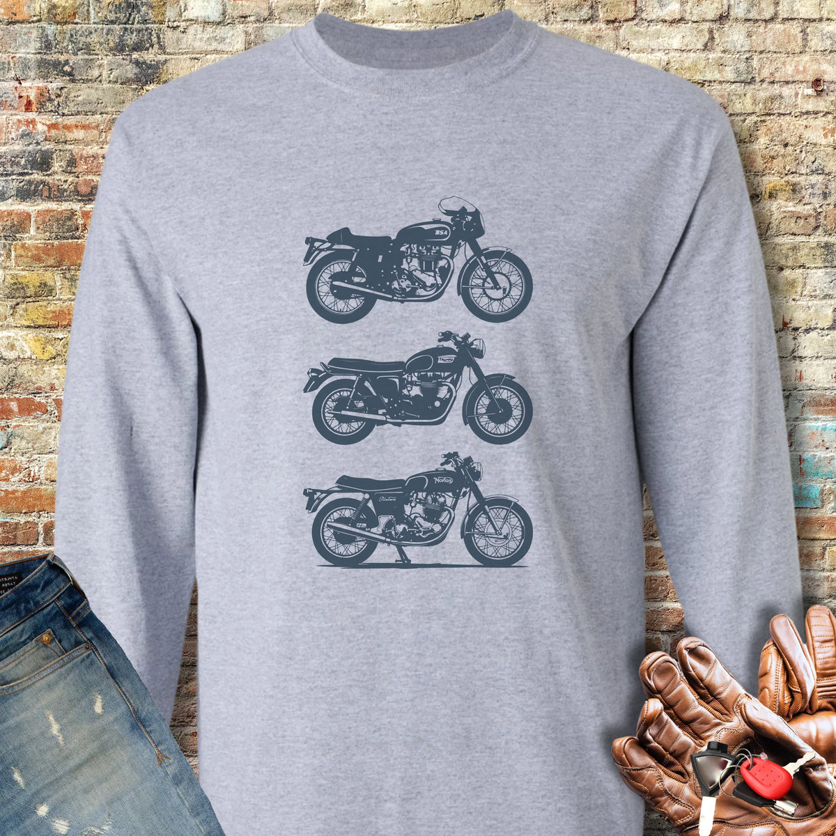 British Classics Long Sleeve T-Shirt - Sport Grey