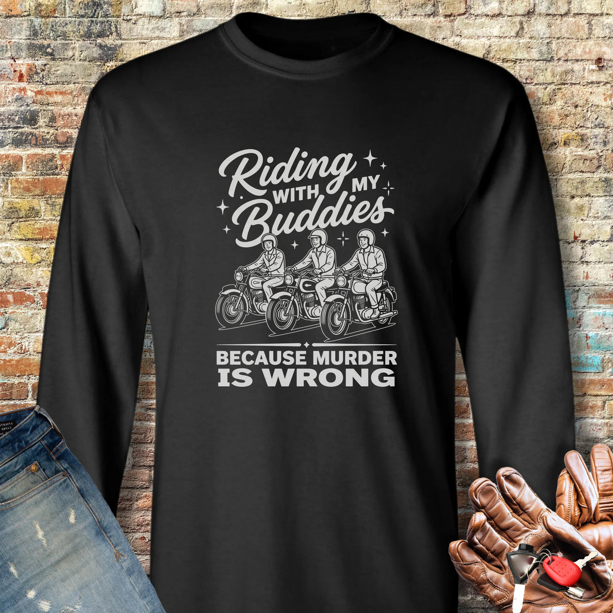 Buddies Long Sleeve T-Shirt - Black