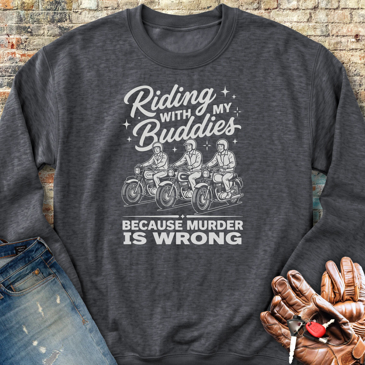 Buddies Sweatshirt - Dark Heather