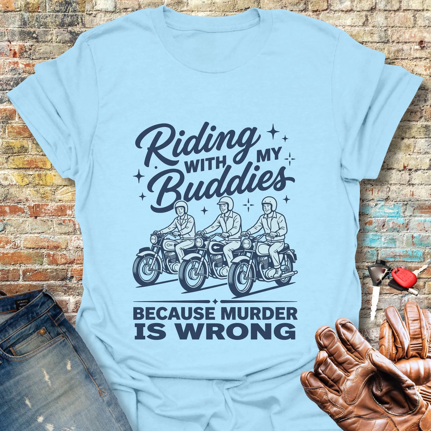 Buddies T-Shirt - Light Blue