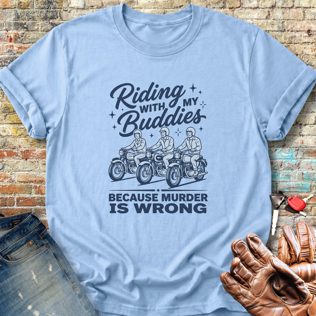 Buddies Classic T-Shirt - Light Blue